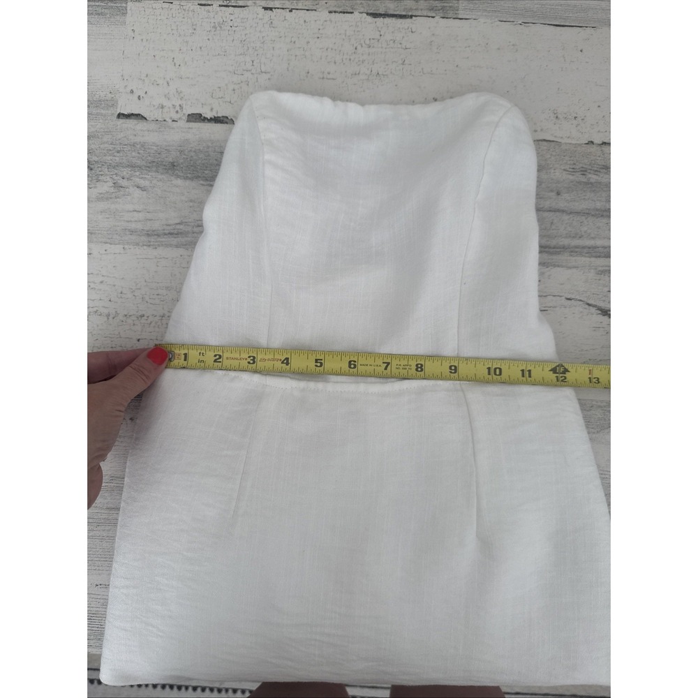 Here Comes The Sun‎ Strapless Romper Medium Women's White Tie back - Picture 8 of 12